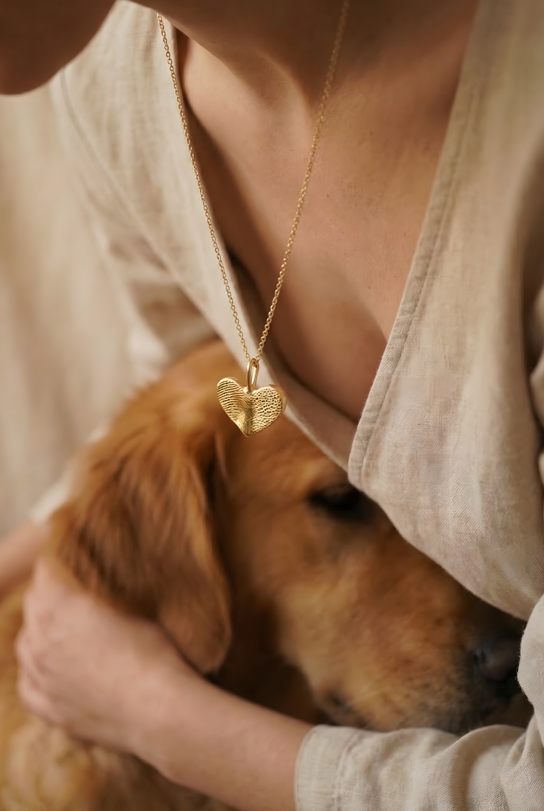 Fingerprint/Animal Print Necklace "One-Sided"