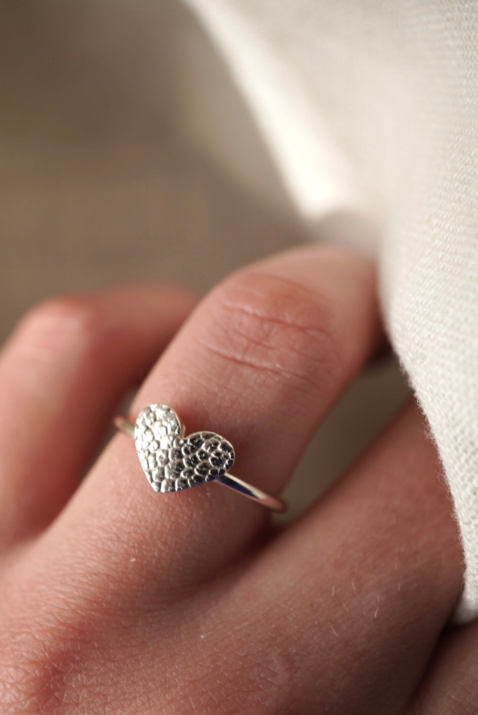 Finger/animal print ring "Heart"